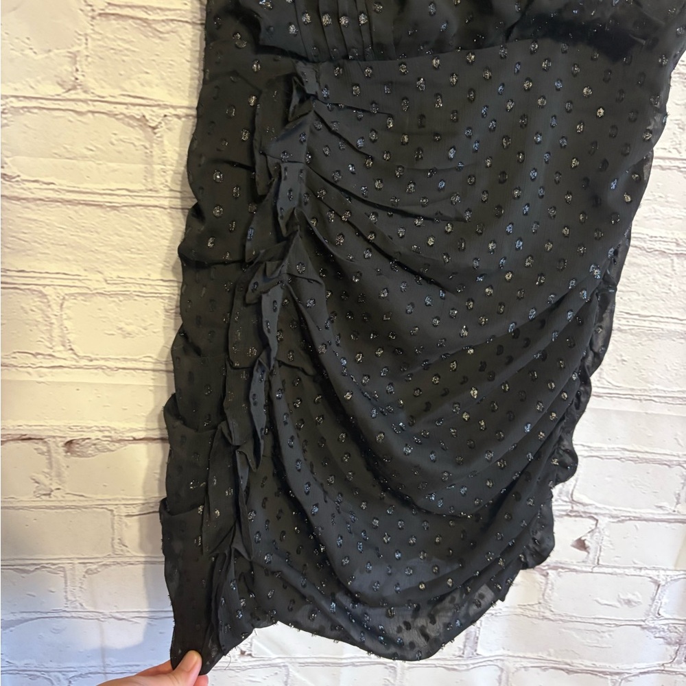Express Polka Dot Ruffle Mini Dress - Picture 3 of 11